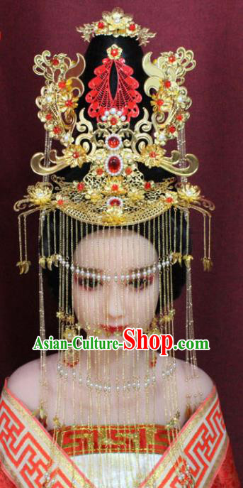 Chinese Ancient Princess Consort Hair Accessories Tang Dynasty Empress Phoenix Coronet Hairpins for Women