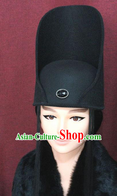 Chinese Traditional Tang Dynasty Swordsman Hair Accessories Ancient Imperial Bodyguard Hat for Men