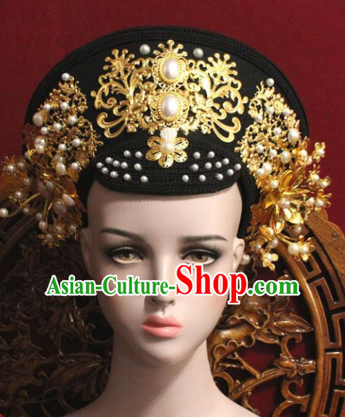 Chinese Ancient Qing Dynasty Empress Hair Accessories Phoenix Coronet Hairpins for Women