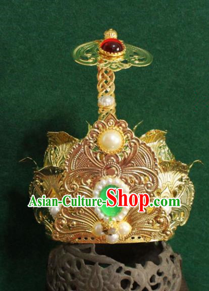 Chinese Traditional Tang Dynasty Swordsman Hairdo Crown Ancient Prince Hair Accessories for Men