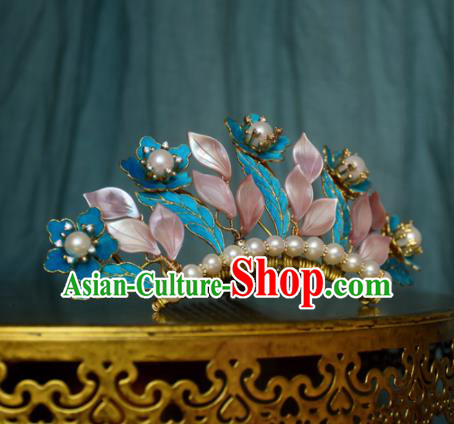 Chinese Handmade Princess Pearls Hairpins Ancient Hair Comb Hair Accessories for Women