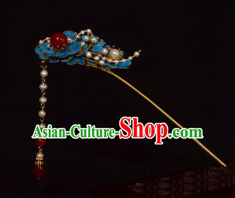 Chinese Ancient Qing Dynasty Hair Accessories Handmade Palace Tian-Tsui Hairpins for Women