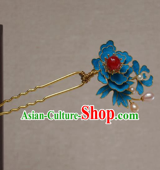 Chinese Qing Dynasty Palace Hairpins Hair Accessories Ancient Handmade Hanfu Hair Clip for Women