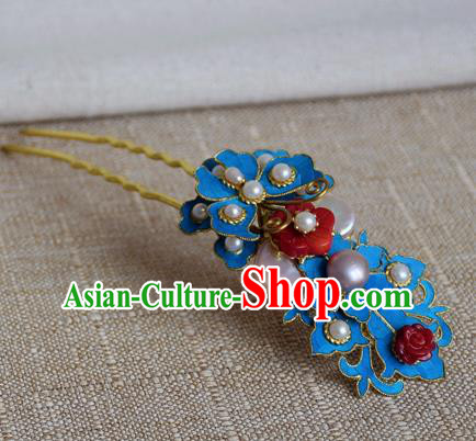 Chinese Handmade Qing Dynasty Palace Lady Hairpins Hair Accessories Ancient Hanfu Hair Clip for Women