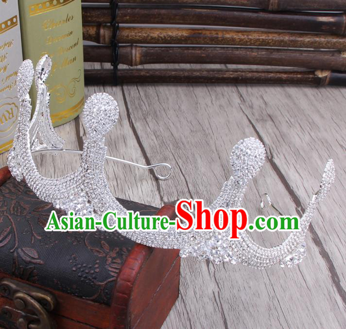 Chinese Ancient Style Hair Jewelry Accessories Cosplay Hairpins Headwear Royal Crown Headdress for Women