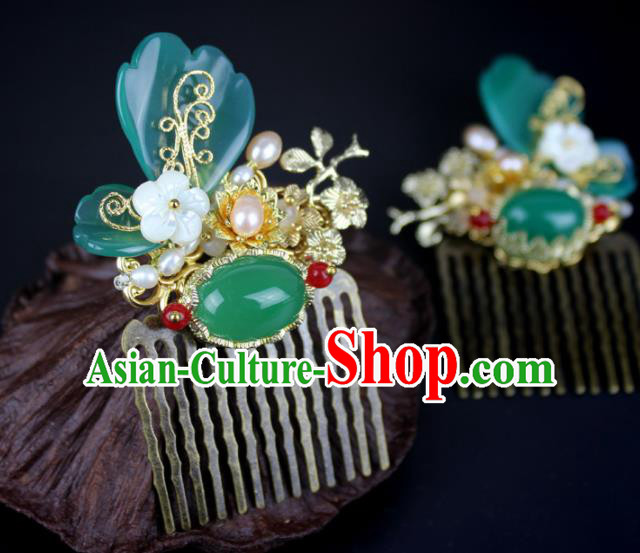 Chinese Ancient Handmade Hanfu Butterfly Hair Comb Hairpins Hair Accessories for Women