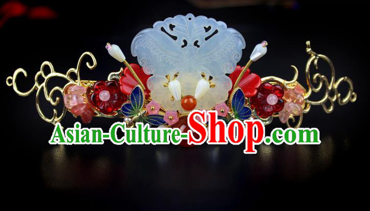 Chinese Ancient Handmade Hanfu Jade Hair Clip Hairpins Hair Accessories for Women