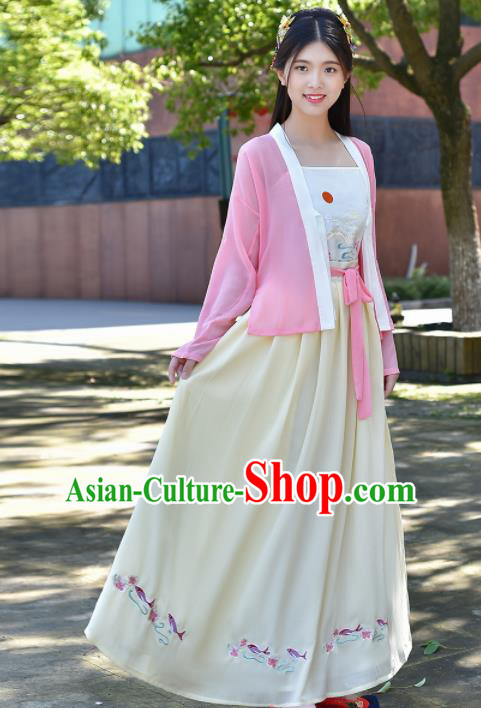 Traditional Chinese Ancient Young Lady Costumes Song Dynasty Princess Clothing for Women