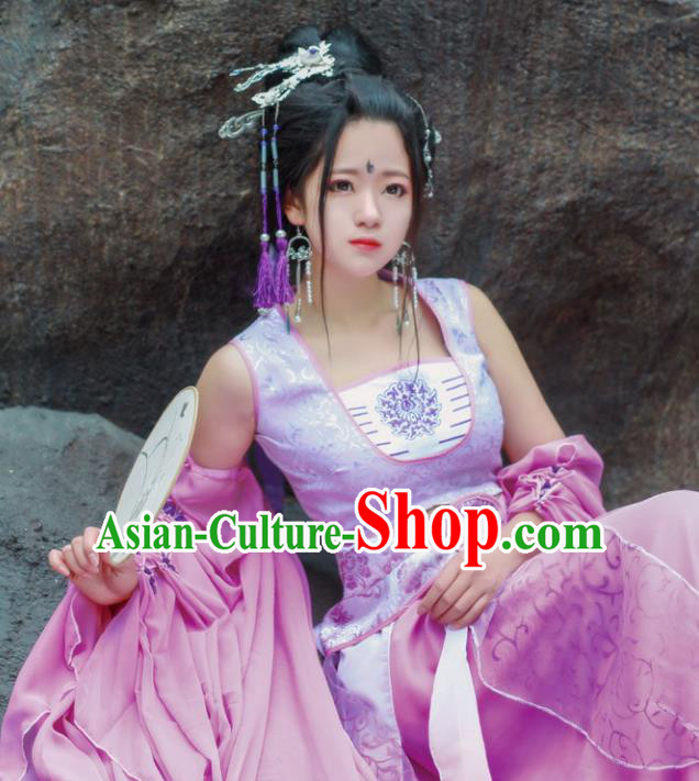 Chinese Ancient Cosplay Fairy Costumes Traditional Dancer Hanfu Dress for Women