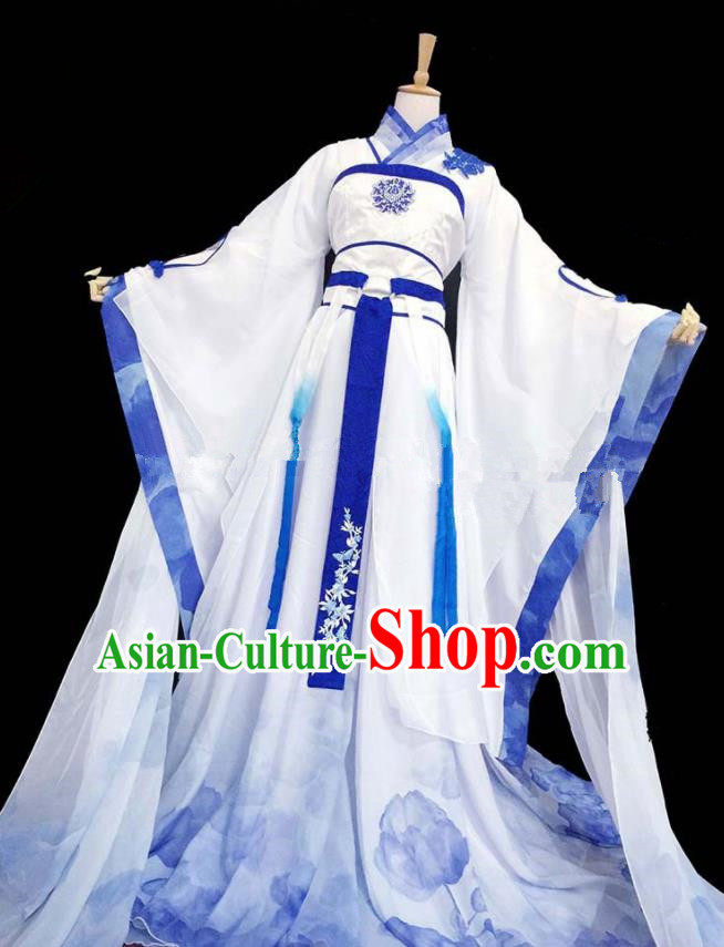 Chinese Ancient Cosplay Peri Hanfu Dress Traditional Han Dynasty Princess Costume for Women