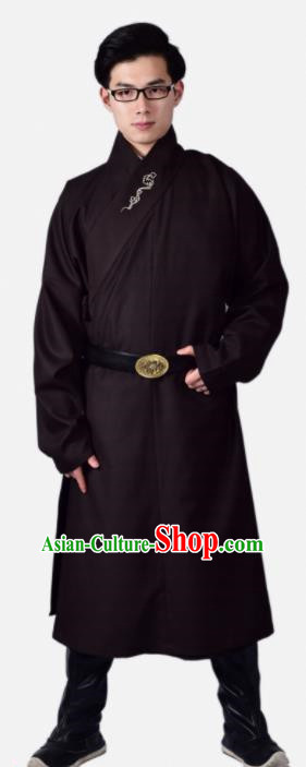 Chinese Ancient Swordsman Black Clothing Traditional Ming Dynasty Buster Costume for Men
