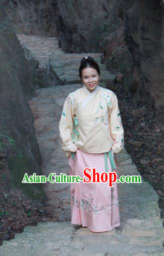 Chinese Ancient Princess Hanfu Dress Ming Dynasty Embroidered Costume for Rich Women
