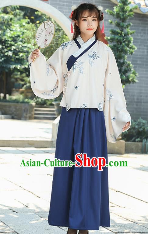 Chinese Traditional Ming Dynasty Nobility Lady Costume Ancient Embroidered Hanfu Dress for Rich Women