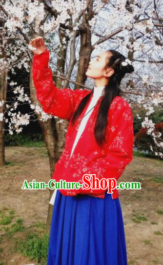 Traditional Chinese Ming Dynasty Nobility Lady Costume Ancient Embroidered Hanfu Dress for Women