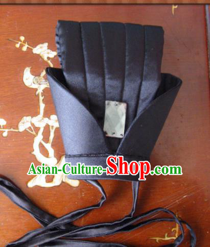 Traditional Chinese Ancient Scholar Hairdo Crown Han Dynasty Official Headwear for Men