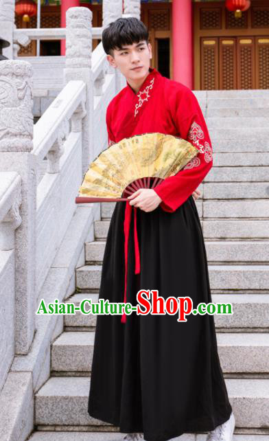 Chinese Ancient Traditional Han Dynasty Swordsman Costumes for Men