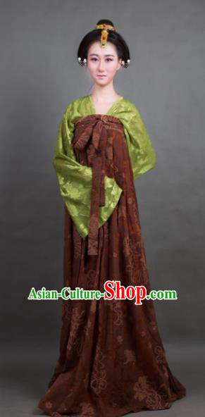 Traditional Chinese Tang Dynasty Countess Costume Ancient Hanfu Dress for Rich Women