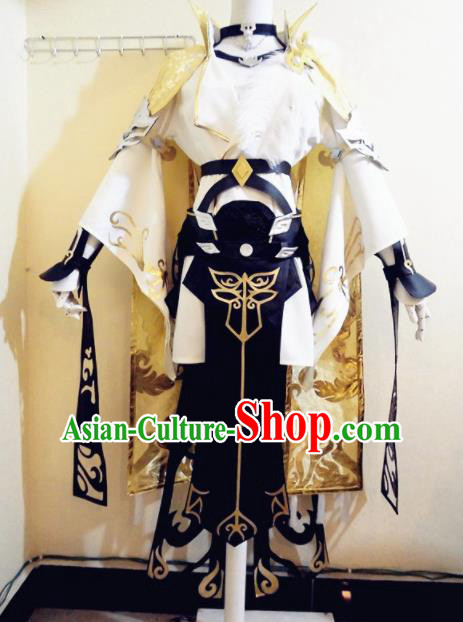 Asian Chinese Cosplay Female Castellan Swordsman Costume Ancient Young Lady Clothing for Women
