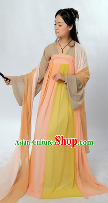 Traditional Chinese Tang Dynasty Maidenform Costume Ancient Young Lady Clothing for Women