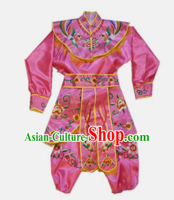 Traditional Chinese Beijing Opera Diva Costume Swordswoman Embroidered Rosy Clothing for Adults