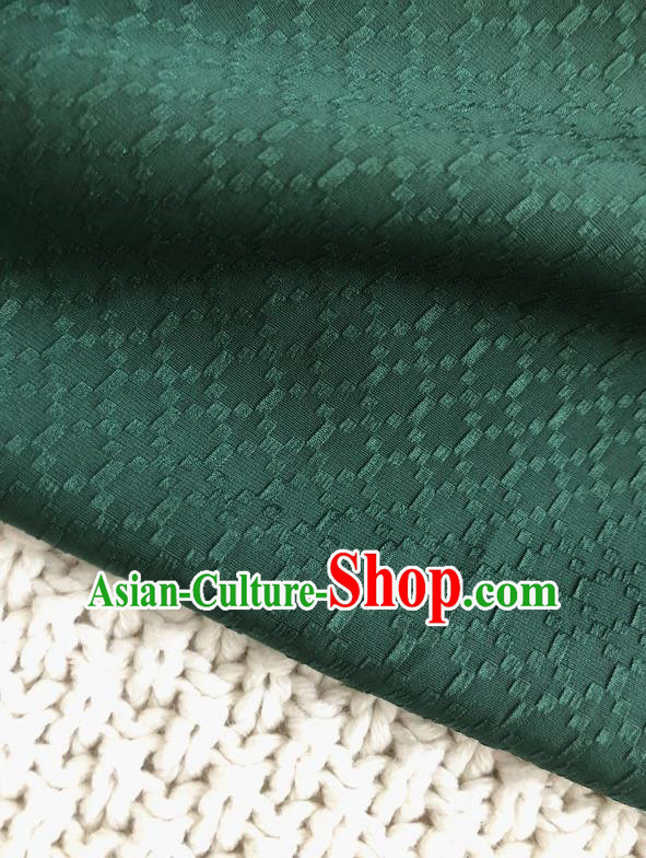 Asian Chinese Traditional Fabric Classical Pattern Atrovirens Brocade Cheongsam Cloth Silk Fabric