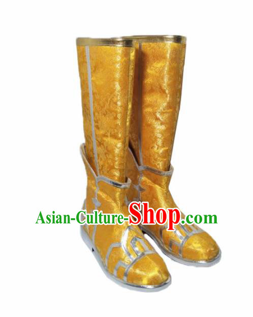 Asian Chinese Cosplay Shoes Cartoon Ancient Emperor Swordsman Boots for Men