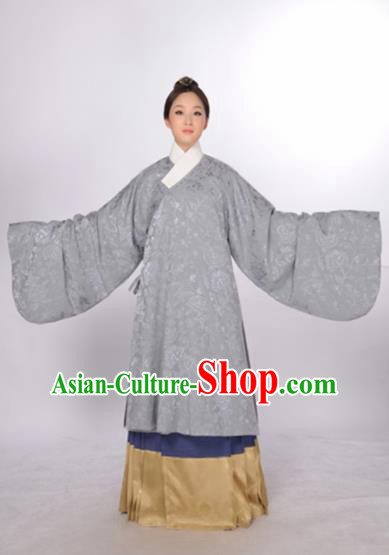 Chinese Ancient Hanfu Traditional Jin Dynasty Embroidered Historical Costumes