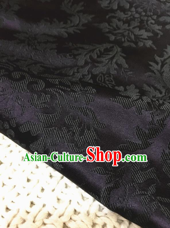 Asian Chinese Traditional Purple Silk Fabric Royal Pattern Brocade Cheongsam Cloth Silk Fabric