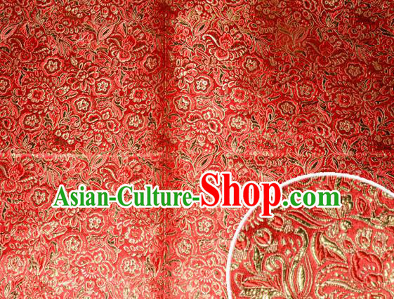 Chinese Traditional Cheongsam Silk Fabric Tang Suit Brocade Classical Golden Pattern Cloth Material Drapery
