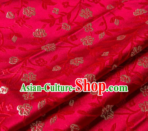 Chinese Traditional Silk Fabric Tang Suit Red Brocade Cloth Cheongsam Material Drapery