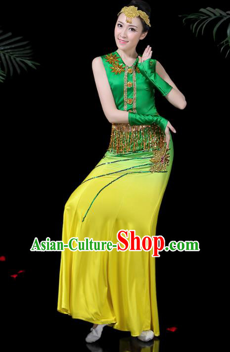 Chinese Traditional Classical Dance Dress Dai Minority Peacock Dance Clothing for Women