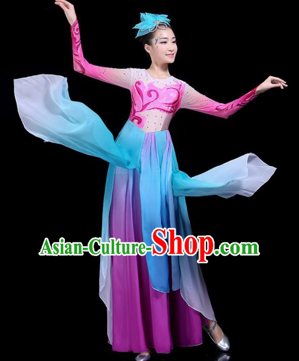 Traditional Fan Dance Classical Dance Costumes Chinese Folk Dance Umbrella Dance Costume for Women