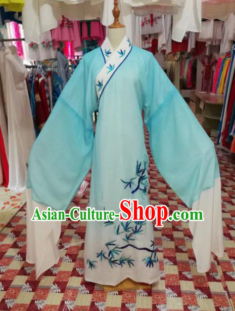 Chinese Traditional Beijing Opera Blue Robe Peking Opera Niche Costume for Adults