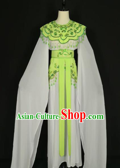 Chinese Traditional Beijing Opera Princess Green Dress Peking Opera Actress Costume for Adults