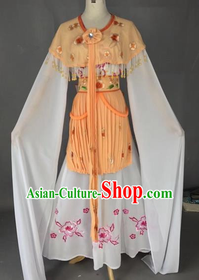 Chinese Traditional Beijing Opera Princess Yellow Dress Peking Opera Diva Costumes for Adults