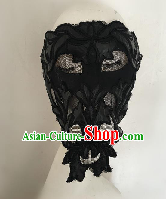 Top Halloween Stage Show Accessories Black Mask Brazilian Carnival Catwalks Face Masks