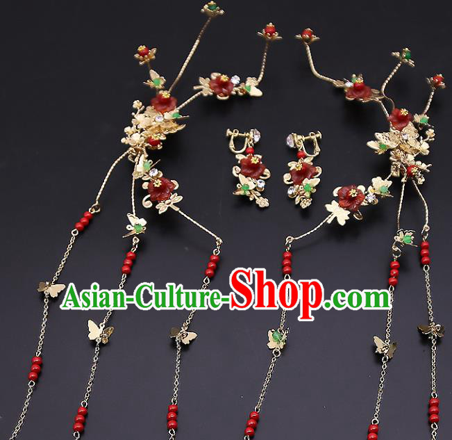 Top Chinese Traditional Hair Accessories Ancient Classical Tassel Hair Sticks Palace Hairpins for Women