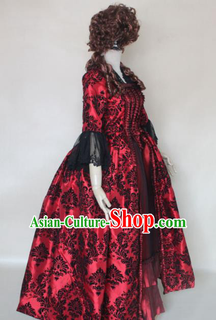 Top Grade Halloween Costumes Fancy Ball Cosplay Queen Red Dress for Women
