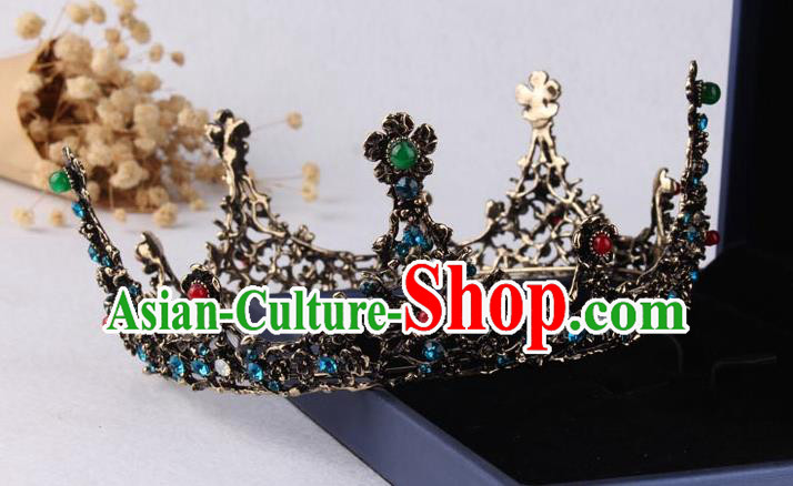 Top Grade Gothic Hair Accessories Round Royal Crown for Women