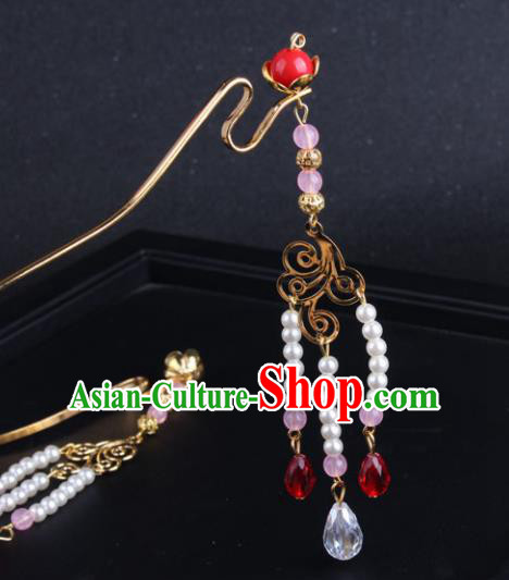 Top Chinese Traditional Hair Accessories Wedding Pearls Tassel Hair Clasp Hairpins for Women