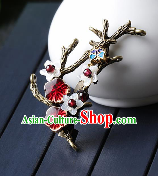 Chinese Traditional Jewelry Accessories National Hanfu Plum Blossom Brooch for Women