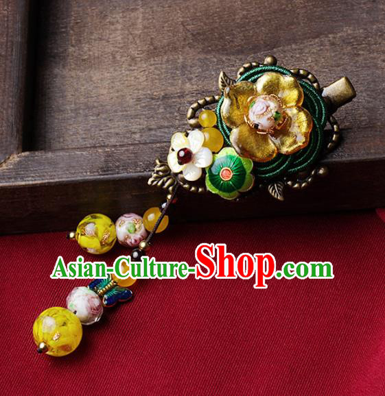 Chinese Traditional Hair Accessories National Hanfu Golden Peony Hair Stick for Women