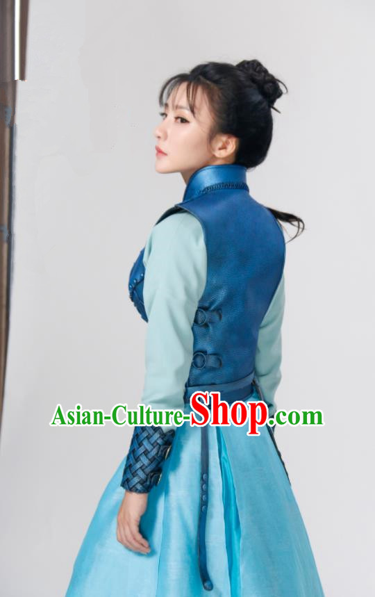 Chinese Ancient Traditional Ming Dynasty Swordswoman Replica Costumes Body Armour for Women