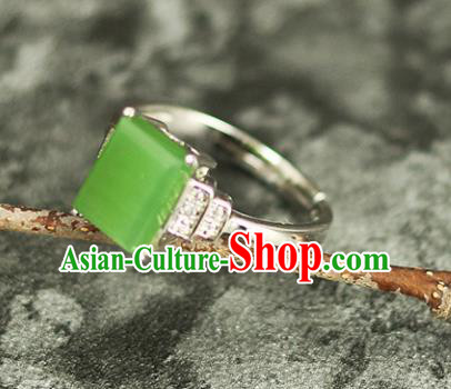 Chinese Traditional Jade Rings Traditional Classical Hanfu Jewelry Accessories for Women