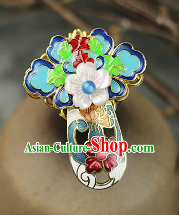 Chinese Traditional Cloisonne Brooch Traditional Classical Hanfu Jewelry Accessories for Women