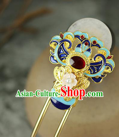 Handmade Chinese Traditional Cloisonne Peony Hairpins Traditional Classical Hanfu Hair Accessories for Women