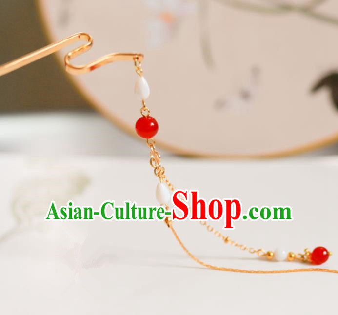 Handmade Chinese Traditional Tassel Step Shake Hairpins Ancient Classical Hanfu Hair Accessories for Women