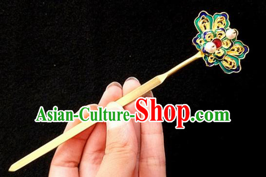 Chinese Ancient Traditional Hanfu Blueing Hairpins Handmade Classical Hair Accessories for Women
