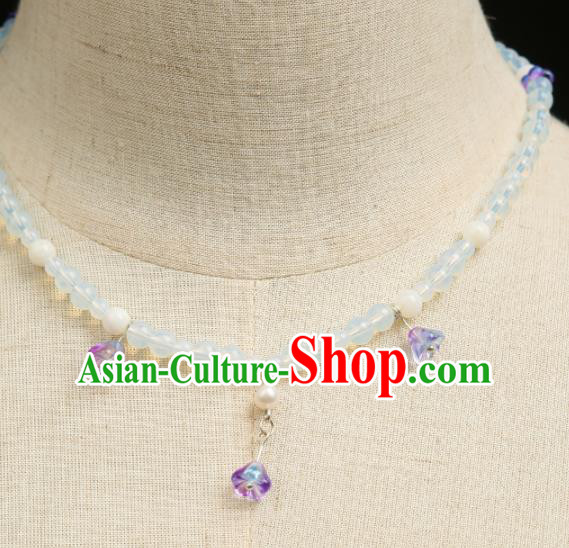 Chinese Traditional Hanfu Beads Necklace Traditional Classical Jewelry Accessories for Women