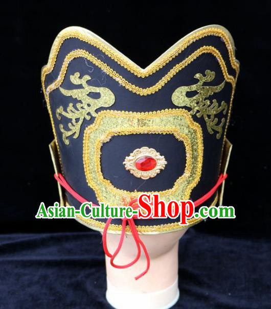 Traditional Chinese Beijing Opera Scholar Hair Accessories Peking Opera Niche Black Hat for Men